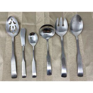 Vintage Rogers Plymouth Cove Stainless  6 Piece Serving Set Ladle Fork Spoons